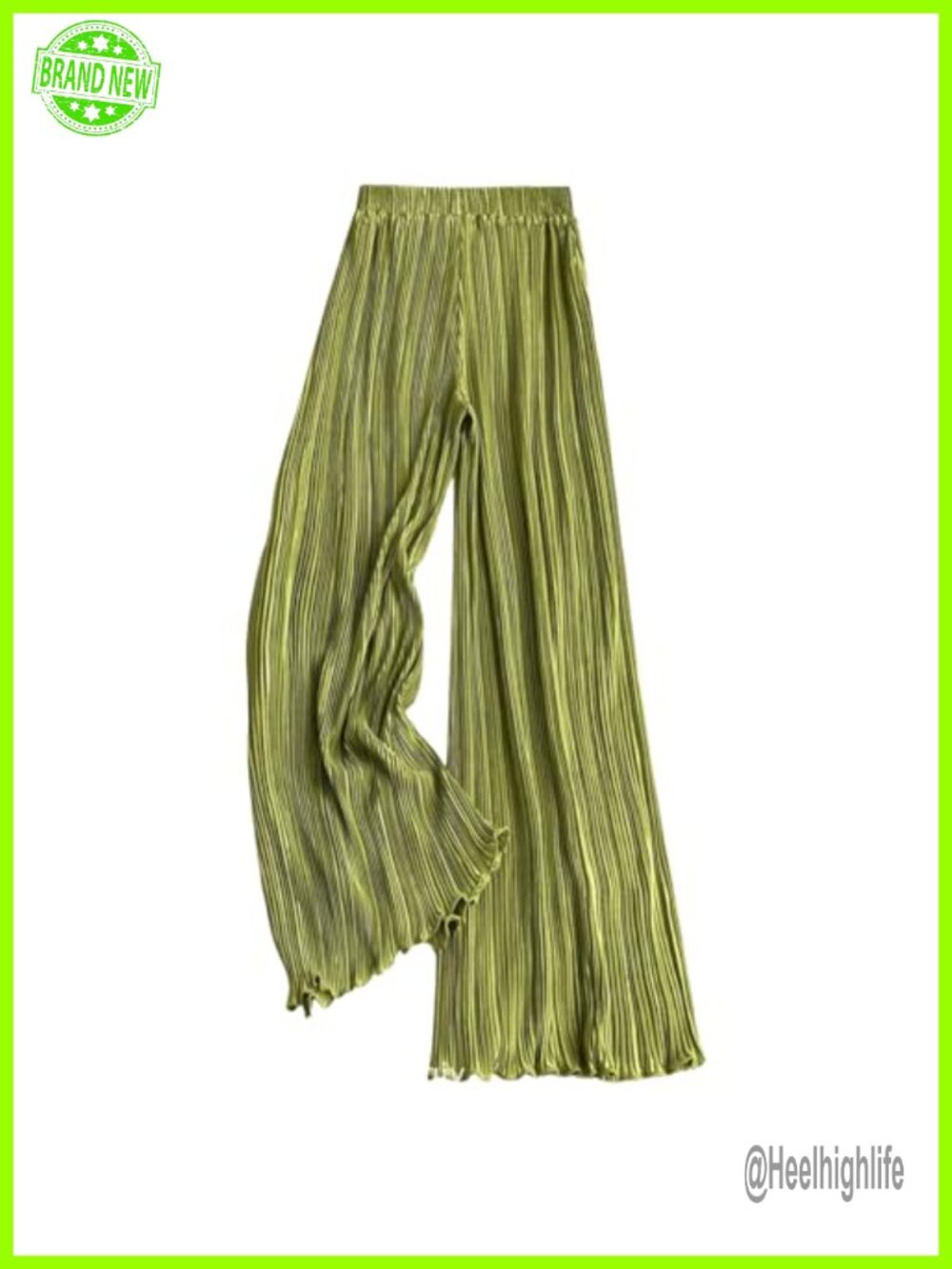 Satin Silk Wide Leg Palazzo Pants Pleated Flowy Casual